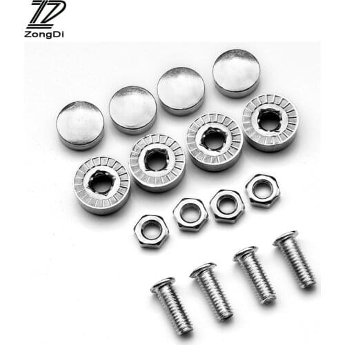 ZD 16X Car License Plate Bolts Frame Chrome Screws for Volvo Toyota Chevrolet cruze Opel astra h Nissan qashqai Peugeot 307 308