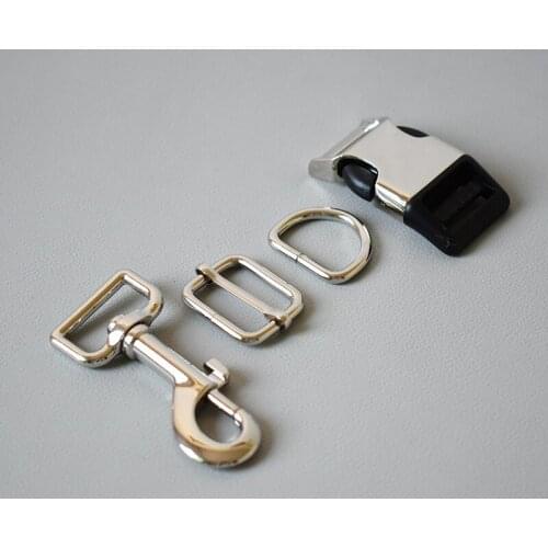 100 set 25mm 4-piece/set Metal Side Release Buckles Pack Dog Collar Accessories