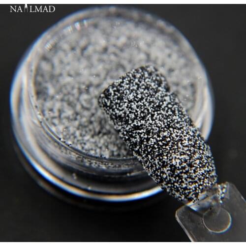 3ml/box Nail Glitters Mix Matte Glitter Dust Nail Art Glitter White Black Glitter