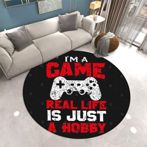3D Living Room Carpet Gamer Floor Area Rug Chair Mat Rug for Bedroom Children Doormat Flannel Anti-slip Round Rugs and Carpets
