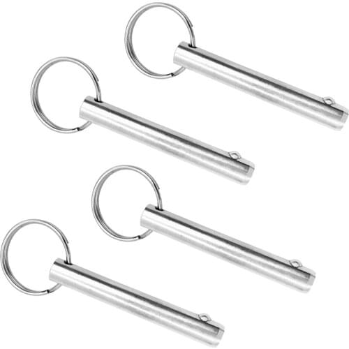 4pcs 0.39'' Diameter 316 Stainless Steel Quick Release Pull Ring Detent Pin