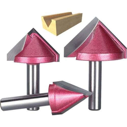 8mm shank V Bit CNC solid carbide end mill 3D Router Bits for Wood 60 90 120 150 degree tungsten woodworking milling cutter