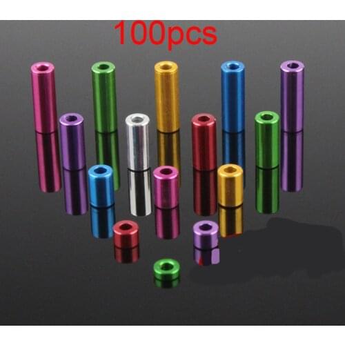 100PCS 1.5/3/6/12mm Aluminum Tube Screw Sleeve Aluminum Column Spacers Pipe for RC Tamiya Mini 4WD Racing Car DIY Parts