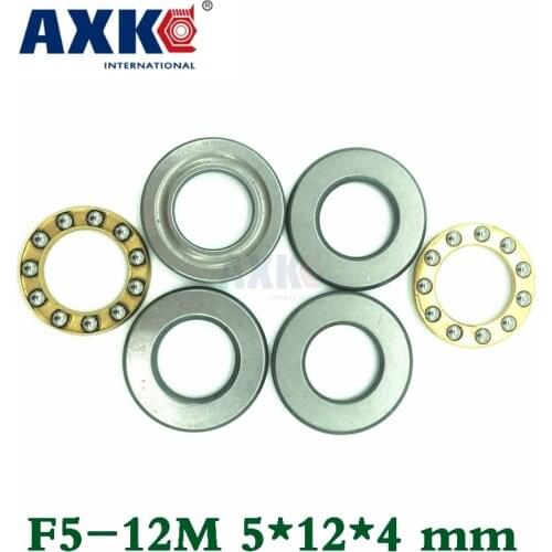 Axk 10pcs Free Shipping Axial Ball Thrust Bearings F5-12m 5*12*4 Mm Plane Thrust Ball Bearing Abec5 Plane Thrust Ball Bearing