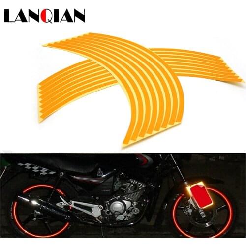 For SUZUKI HAYABUSA SFV650 GLADIUS SV1000/S TL1000R motorcycle wheel sticker Colorful stickers Reflective Rim Strip