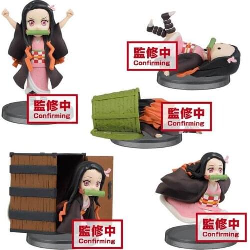2021 In stock Japanese original anime figure Demon Slayer Kamado Nezuko Q version action figure collectable model toys