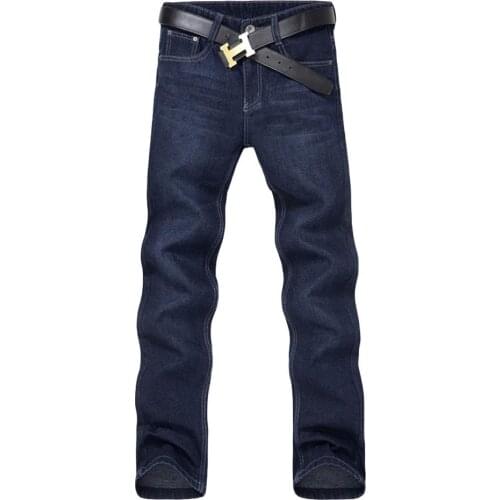 Classic Men Casual Mid-Rise Straight Slim Denim Jeans Youth Long Pants Comfortable Trousers Casual mens jeans street wear