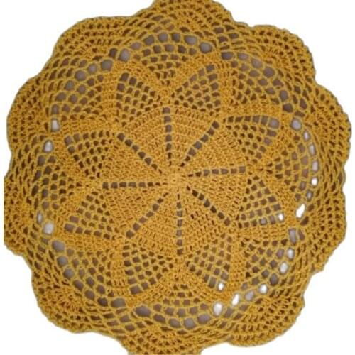 Round cotton placemat cup coaster mug kitchen Christmas dining pot table place mat cloth lace Crochet tea coffee doily dish pad