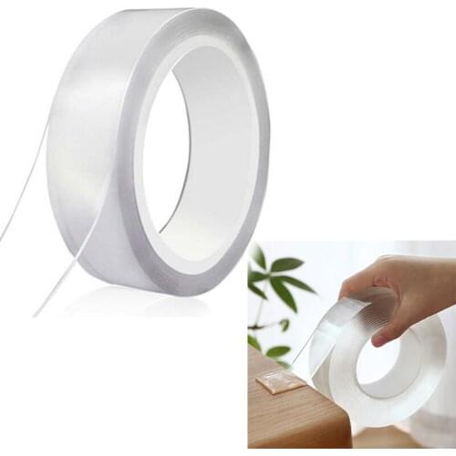 1/2/5M Nano Tape Tracsless Tape Waterproof Transparent No Trace Double Sided Adhesive Tape Cleanable Home gekkotape Hot