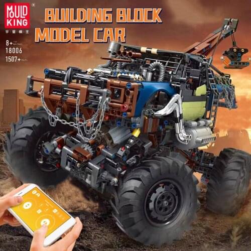 Mould King 18006 Car Model The App Rc Rebel Tow Truck Creative Building Blocks Bricks Assembly Kids Toys Xmas Gift