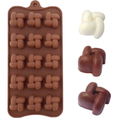 New Arrival Chinese Knot Cake Mold Fondant Cake Molds Soap Chocolate Mold For The Kitchen Baking Cake Tools D549