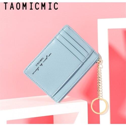 New Women Wallets Zipper PU Leather Coin Purse Mini Key Chain Small Wallet Multi-card Bit Card Holder Card Holder