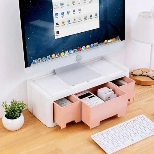 Computer monitor increase rack desk desktop storage box office computer screen stand computer cushion high rack