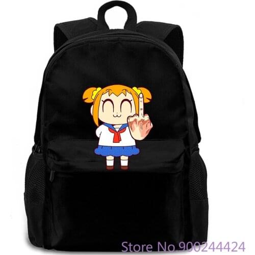 Pop Team Epic - Popuko Middle Finger Flip Off Pop Team Epic Anime for men and women O-Neck backpack