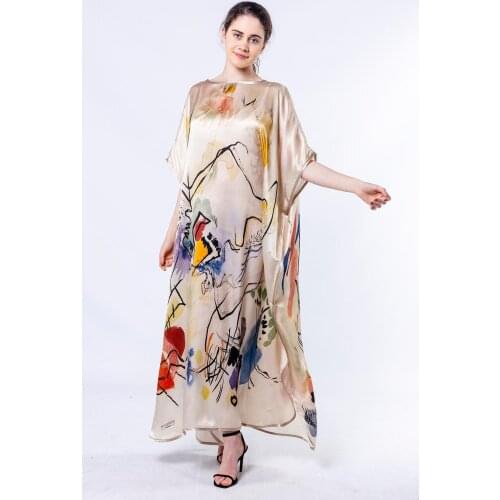 Nomads Felt Kandinsky Composition Silk Dress