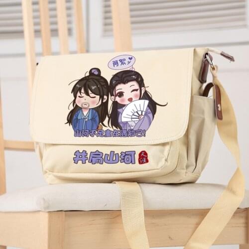 Anime WORD OF HONOR Zhou Zishu Wen Kexing Messenger Bag Cosplay Satchel Casual Fashion Schoolbag Oxford Cloth Shoulder Bag