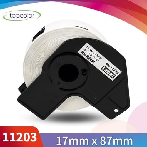 Topcolor 0.66"*3.42" DK Label Roll Compatible Brother DK 11203 File Folder Labels Printer Sticker for Brother QL 710 720 800 810