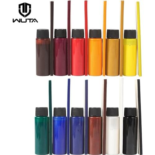 WUTA Italy Imported 3Pcs Leather Edge Oil Dye Semi-Gloss Professional Painting Oil DIY Leather Edge Painting 12 Colors Available