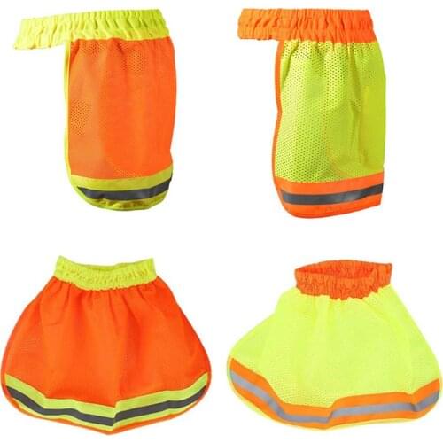 Safety Hard Hat Helmet Neck Cover Reflective High Visibility Mesh Sun Protector