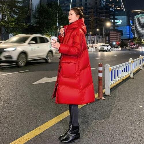 Womens new winter Red down jacket