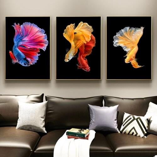 Goldfish Animal Wall Art Canvas Prints Posters Print Abstract Animal Picture Canvas Painting Wall Decor Painting Home Decor