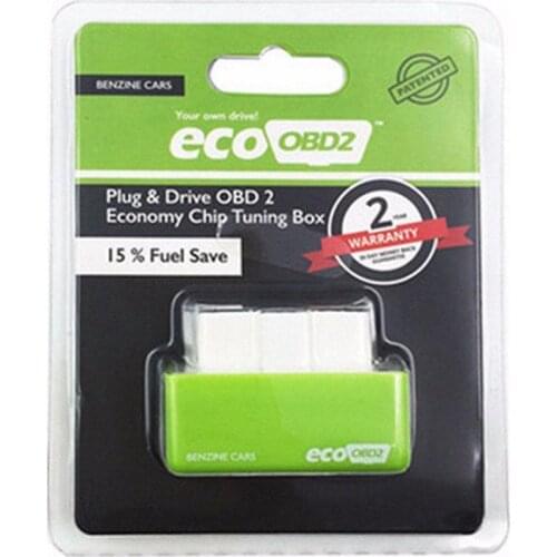 1Pc ECO OBD2 Detector Flasher Fuel Power Economy Chip Tuning Box For Petrol Cars Economy Fuel Box Chip Upgrade Fuel Saver