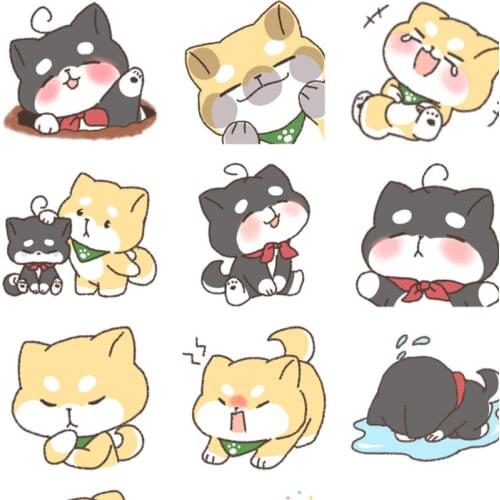 24 Pcs/lot Anime cute dogs Scrapbooking Stickers Car Case Waterproof Laptop Bicycle kids toys Backpack waterproof Sticker