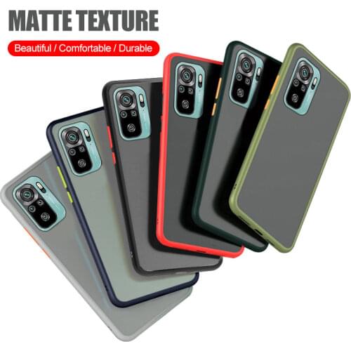 Phone Case For Xiaomi Redmi Note 10 Pro Max note 9s note 9 8 pro redmi 9 a c Poco X3 pro Shockproof Matte Silicone Back Cover