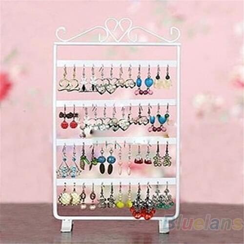 48 Holes Display Rack Metal Stand Holder Closet Jewelry Earrings Organizers Showcase Packaging & Display Wholesale 1FYH