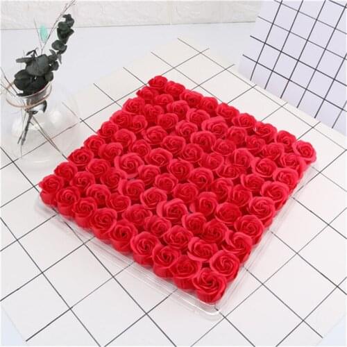 81Pcs Artificial Rose Flower Head Diy Wedding Decoration Fake Soap Rose Flowers Valentines Day Gifts Home Decor Accessories