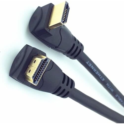 HDMI 2.0V 4K*2K @60HZ ,HDMI Male Down Angled to HDMI MaleUp Angled Cable 1.8m