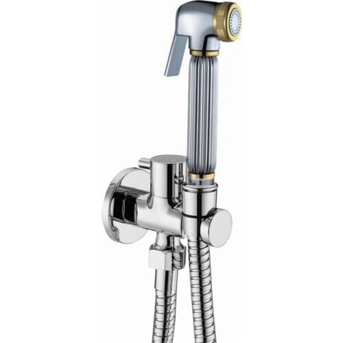 Bidet Shower Kits Bidet spray bidet set car wash Brass bidet shower+ABS holder+1.5meter Stainless steel hose BD432