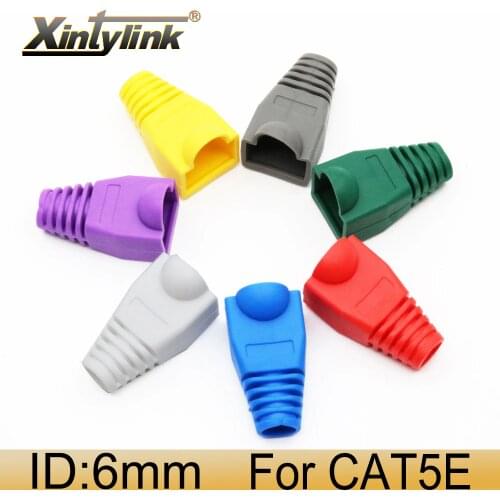 Xintylink rj45 caps connector cover cat5 cat5e cat6 network boots ethernet cable rg rj 45 sheath cat 6 rg45 multicolour color