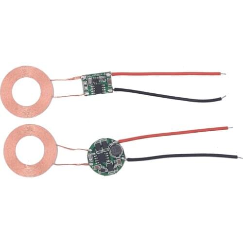 Taidacent 12V TX 5V 1.2A RX Wireless Charger Module Copper Wire Coil Magnetic Inductive Charging Power Supply PCB KIT