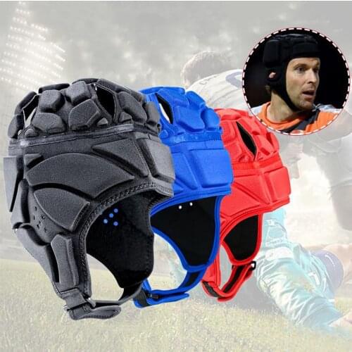 Rugby Helmet Headgear Scrum Cap Hockey Head Protector Hat Sports Soccer Goalkeeper Adjustable Baseball Skateboard Padded Hat Cap