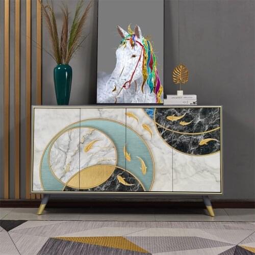 Zq Entrance Cabinet Affordable Luxury Style Fantasy Modern Minimalist Solid Wood Sideboard Sitting Room Cabinet Shoe Cabinet