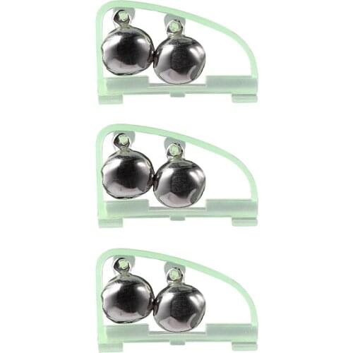 3pcs Twin Bells Ring Fishing Rod Bite Alarm Tackle Portable Accessories for Night Fishing Outdoor Fish Tool