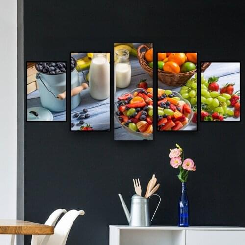 5Panel HD Print Car sports car on Canvas Art Modular Wall Painting Living Room Sofa Cuadros Decoracion