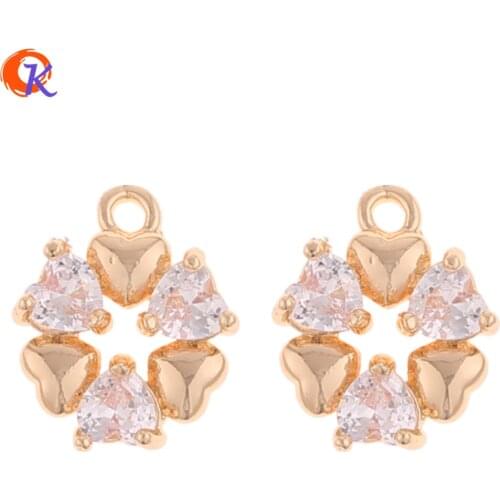 Cordial Design 50Pcs 11*13MM Jewelry Accessories/DIY Earrings Making/Charms Jewelry/Crystal Pendant/Hand Made/Earring Findings