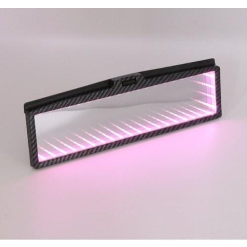 Car GALAXY REAR VIEW MIRROR LED CLIP-ON INFINITY 3D bottomless extends the abyss Rearview time tunnel Endless Infinite space