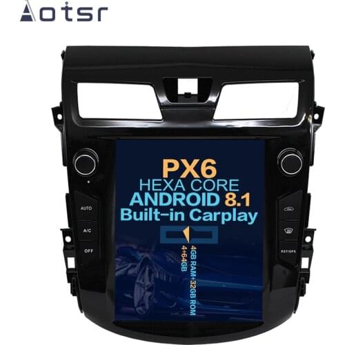 Aotsr Tesla 10.4“ Android 8.1 Vertical screen Car DVD Multimedia player GPS Navigation For NISSAN Teana 2013-2018 stereo carplay