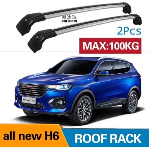 2Pcs Roof bars For HAVAL ALL NEW H6 2017 2018 Aluminum Alloy Side Bars Cross Rails Roof Rack Luggage CUV SUV