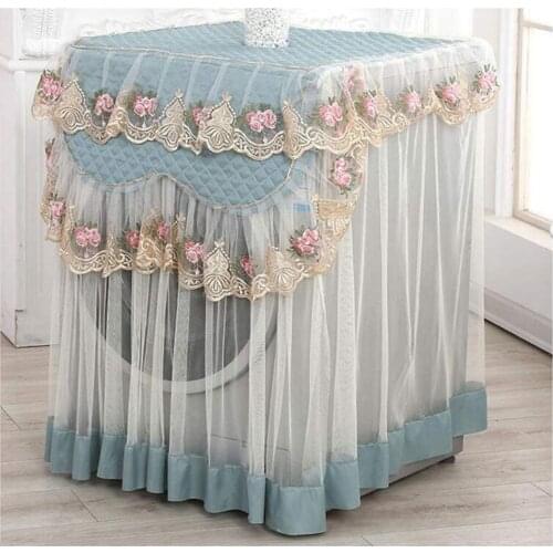 Washing Machine Cover Lace Turbo Drum New Washing Machine Sunscreen Cover Protective Dust Front Load Wash Dryer Machine Cover