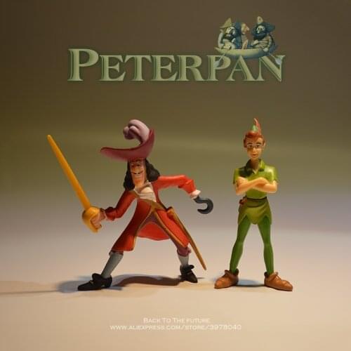 Disney Peter Pan and Captain hook 9cm PVC Action Figure Posture Model Anime Collection Figurine Toys model for children gift
