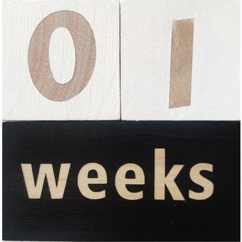 INS Wooden Blocks Perpetual Desk Calendar Vintage Rustic Home Decor Birthday Gifts Kids Bedroom Desktop Decorative Calendar