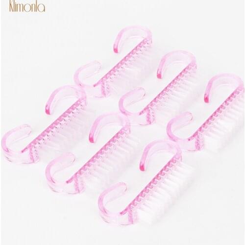 50pcs Nail Brush Handle Nail Cleaning Scrubbing Brush Soft Remove Dust Small Angle Clear Manicure Tools Sets Nail Art Brush