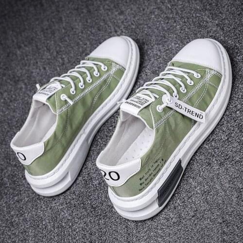2021 spring and autumn new mens breathable ice silk canvas shoes are lightweight, comfortable and wear-resistant sneakers
