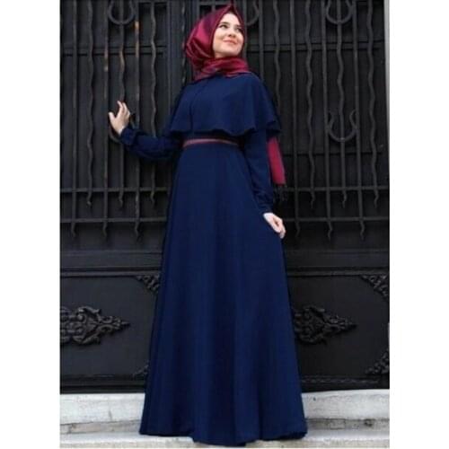 New Large Size Womens Dress Long national Dress women fashion clothes long sleeve lady wearing Conservative lady