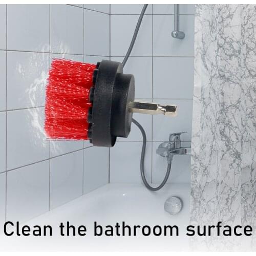 3pcs Portable Drill Scrubbing Brushes Cleaner Kit Electric Scrubber Brush for Carpet Glass Car Tires Cleaning Tools