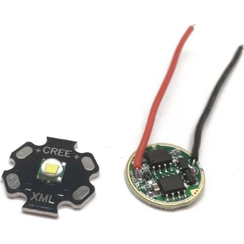 10W Cree XM-L T6 Cool White LED Light + DC 3.7V 2.5A XML LED Dimmer Driver DIY